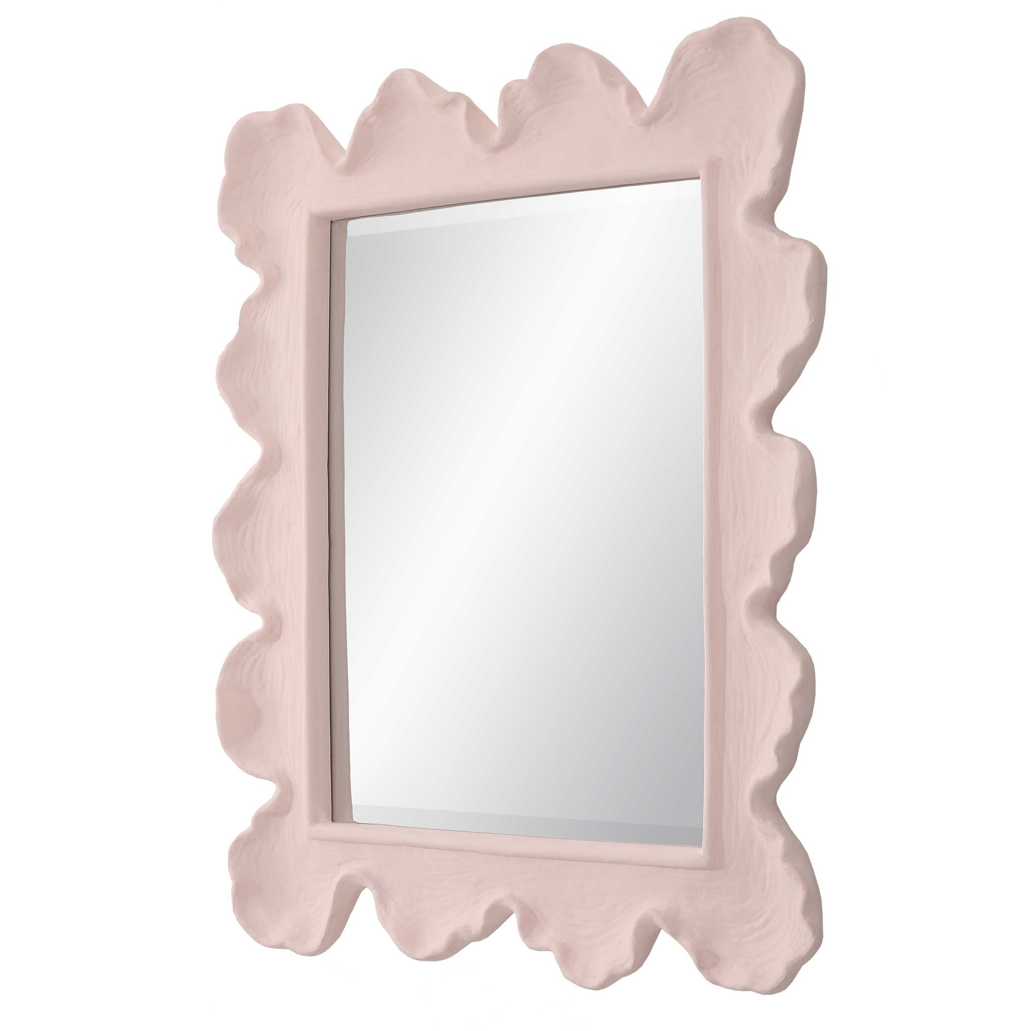 Sea Coral Pink Mirror, by Uttermost, 27.12" width x 34.25" height x 2.5" depth View 5