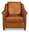 Vandike Arm Chair  Cuba Brown thumbnail 1