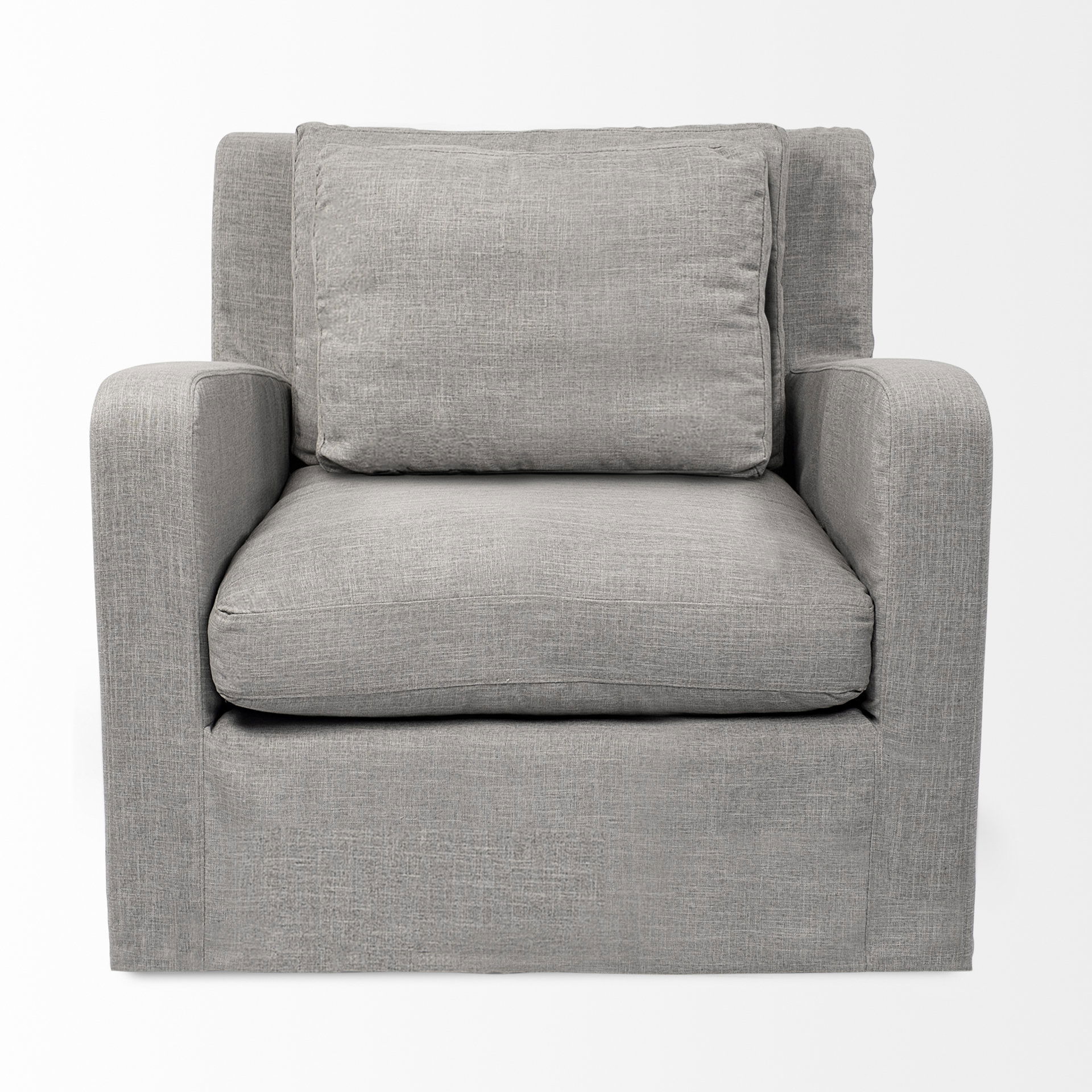 Denly III 38 X 38.25 X 34.5 Flint Gray Slipcover Upholstered Arm Chair large image 