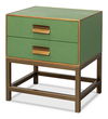 Gideon Shagreen Side Table, Watercress, Side & End Table by Sarreid, 22" length x 18" width x 24" height thumbnail 1