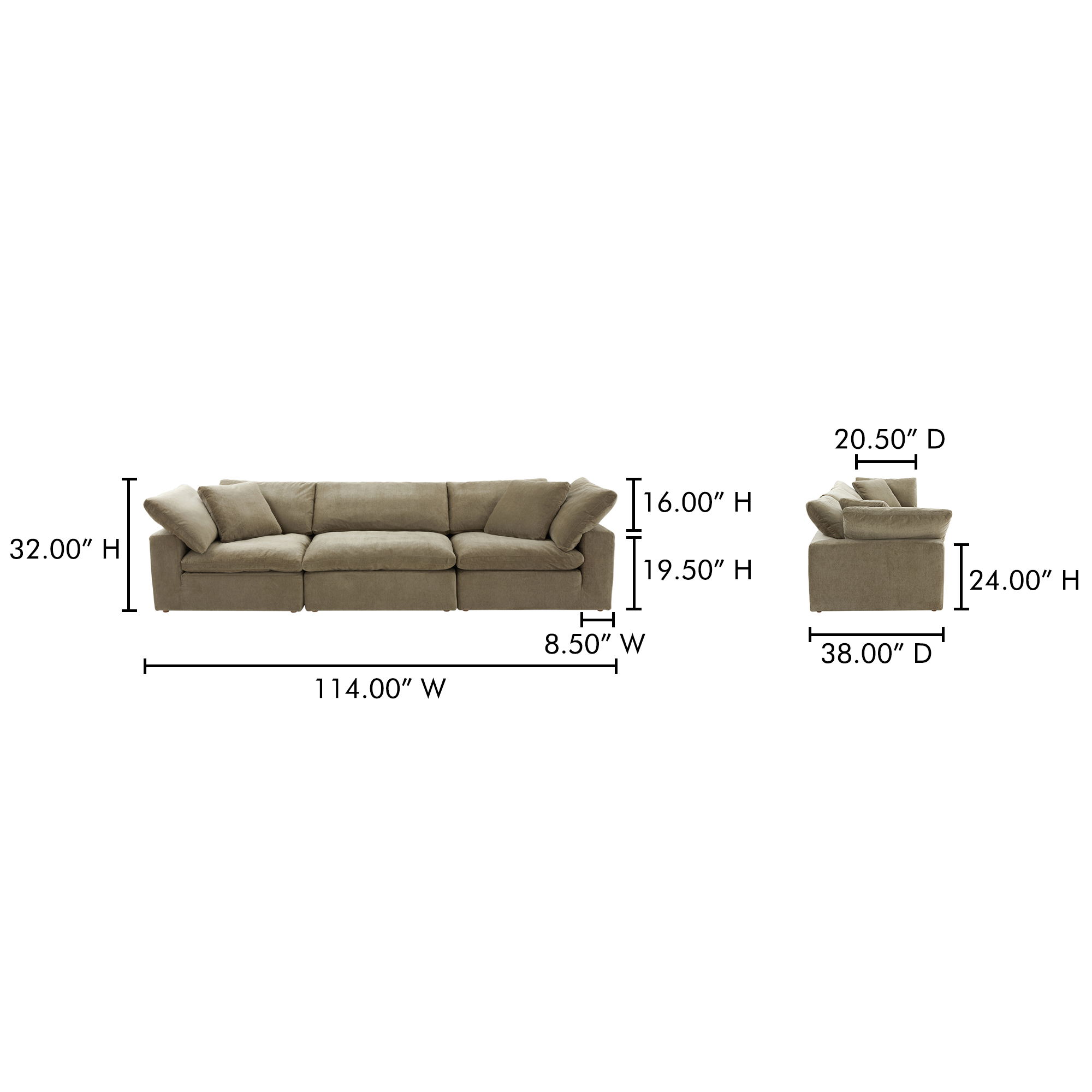 Terra Modular Sofa Desert Sage large image 