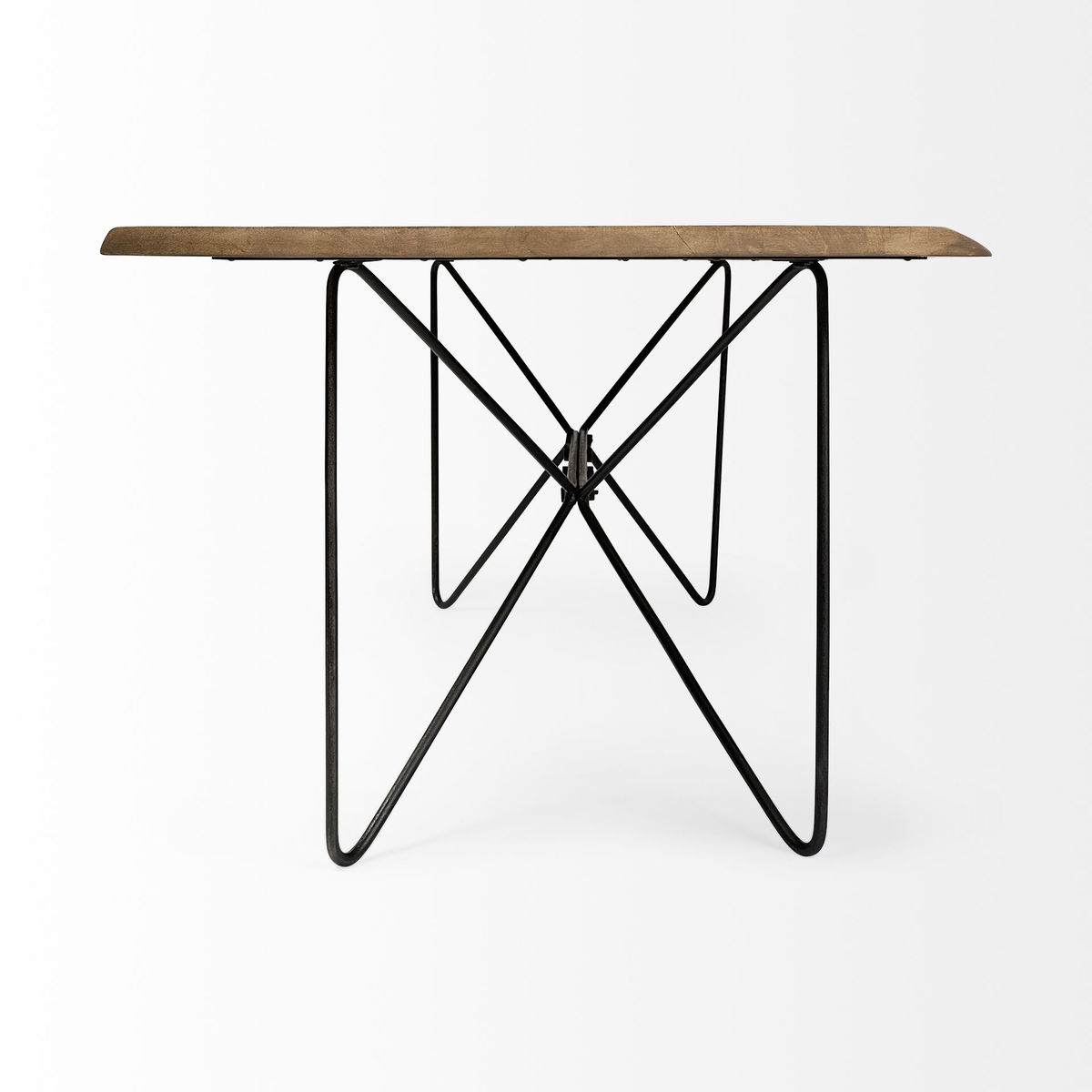 Papillion 84'L x 40'W Rectangular Dining Table | Modern | Blonde Wood & Black Metal | Seats 8, by Mercana, 84" length x 40" width x 30" height View 6