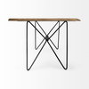 Papillion 84'L x 40'W Rectangular Dining Table | Modern | Blonde Wood & Black Metal | Seats 8, by Mercana, 84" length x 40" width x 30" height thumbnail 6