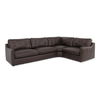 Thurlow 3 Piece Right Modular Sectional Espresso Brown Leather thumbnail 1