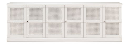 Luciana 6 Cane Dr Buffet,112",Cortina Wh