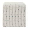 Joie White Chenille Ottoman, by Uttermost, 18" width x 18" height x 18" depth thumbnail 4