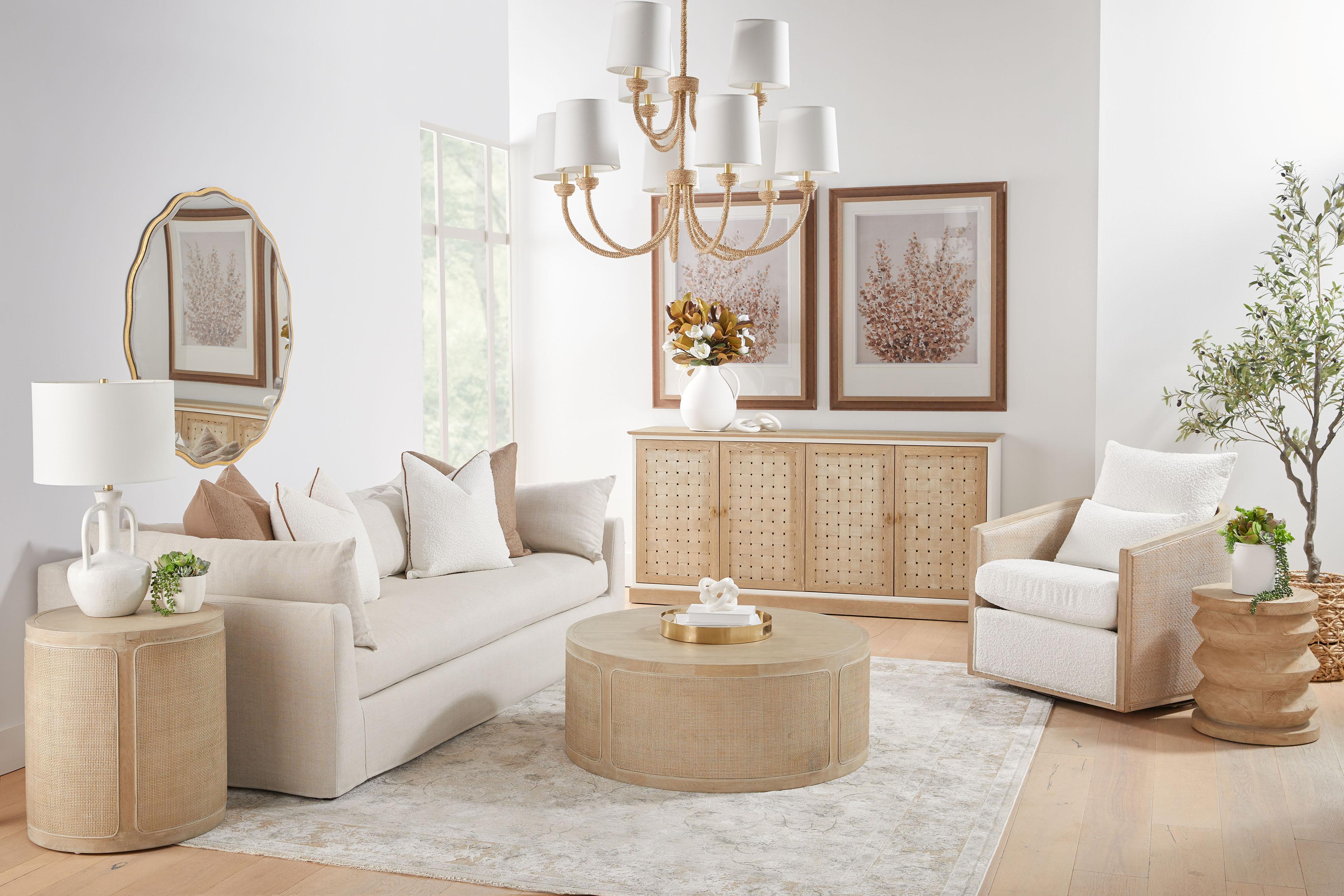 McGuire Swivel Club Chair large image 