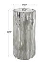 Echo Modern Nickel Drink Table, Side & End Table by Uttermost, 10.5" width x 22.75" height x 10.5" depth thumbnail 3