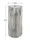 Echo Modern Nickel Drink Table, Side & End Table by Uttermost, 10.5" width x 22.75" height x 10.5" depth thumbnail 3