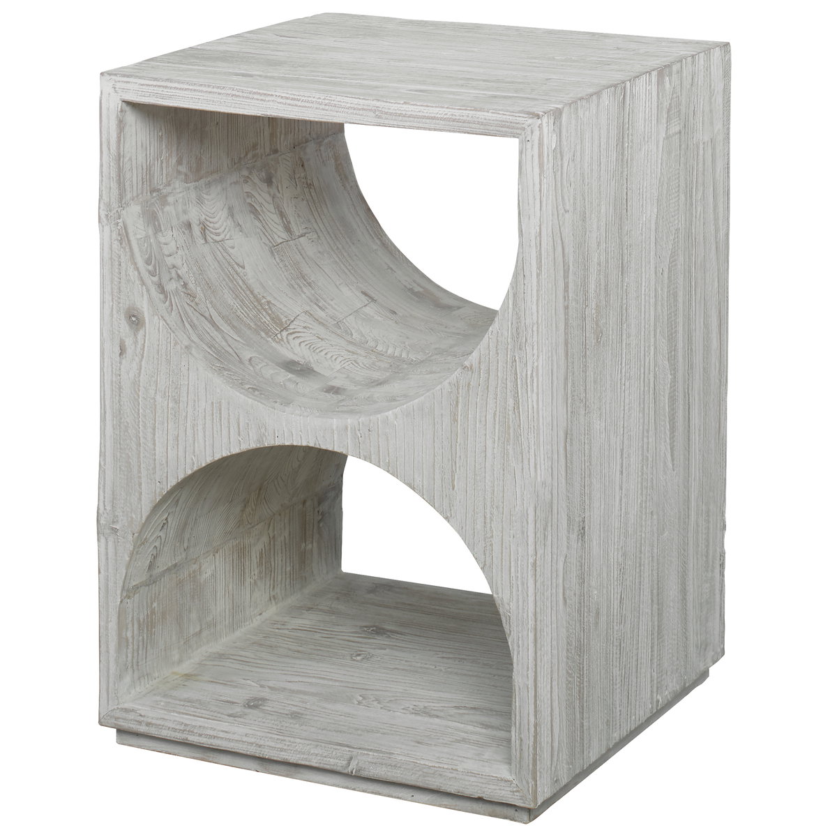 Hans White Side Table, Side & End Table by Uttermost, 18" width x 25" height x 18" depth View 1