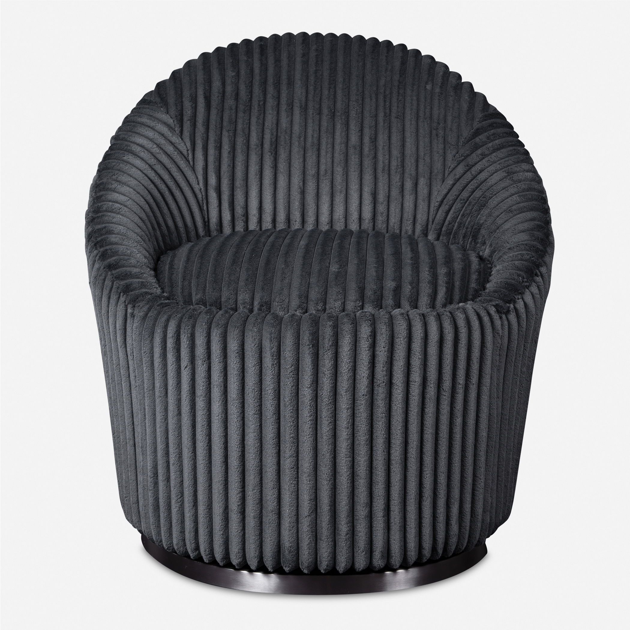 Crue Gray Fabric Swivel Chair large image 