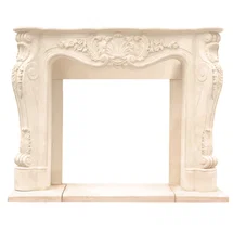 Online Designer Combined Living/Dining Chateau Louis Cast Stone Fireplace Surround with Hearth & Filler panels
