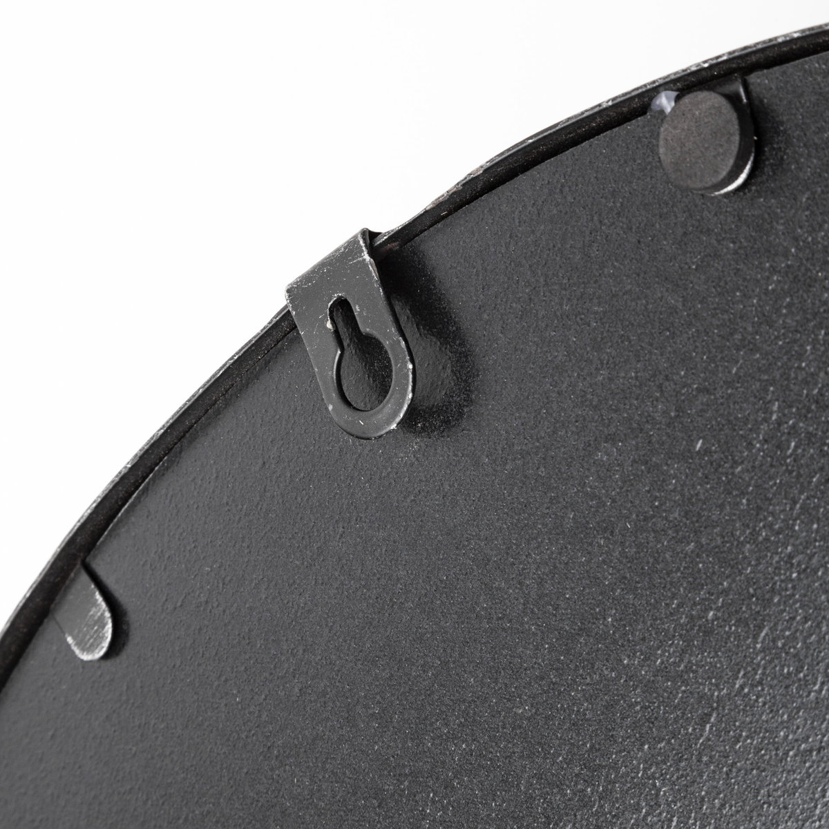 Piers (Set of 2) Black Metal Mirrored Round Trays, Decorative Tray by Mercana, 22" length x 22.05" width x 4.13" height View 9