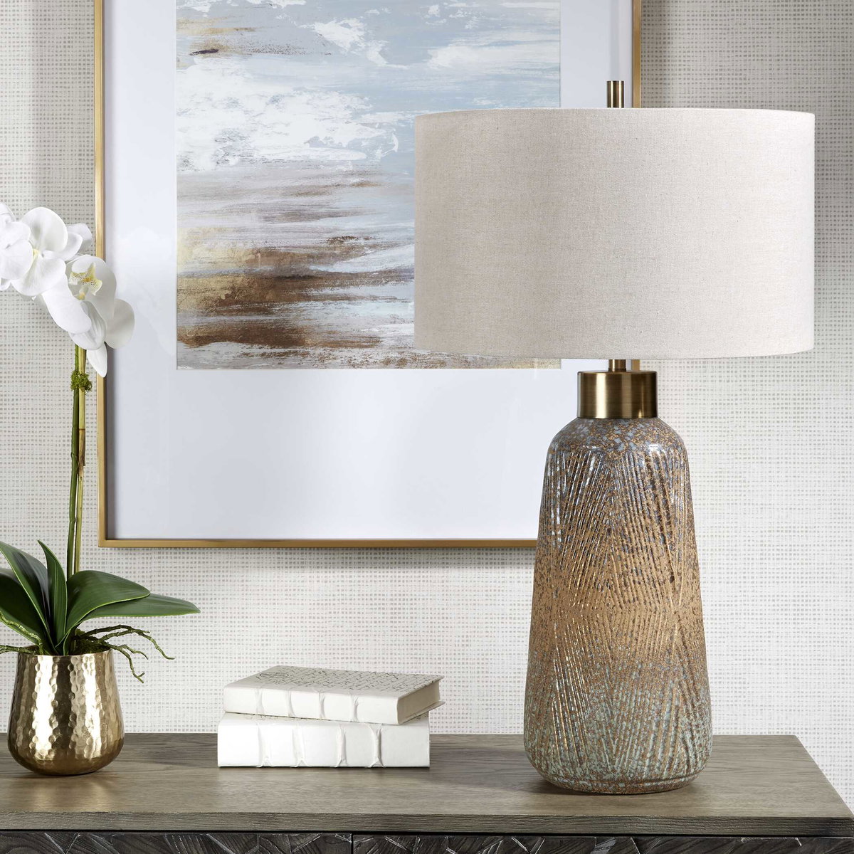 Western Sky Ceramic Table Lamp, by Uttermost, 17" width x 29" height x 17" depth View 4