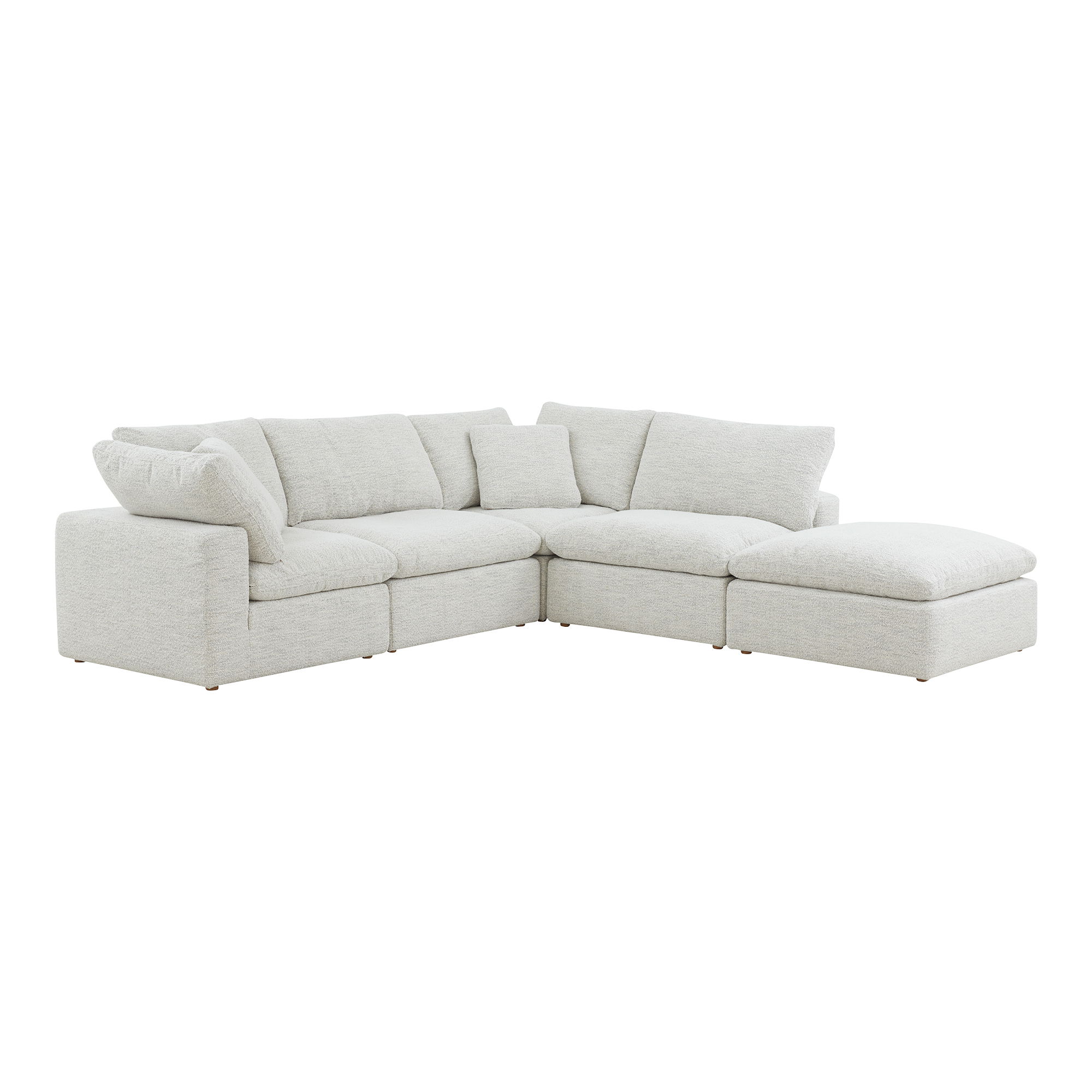 Terra Condo Dream Modular Sectional Coastside Sand, Sectional Sofa by Moe's Home, 114" width x 32" height x 114" depth View 2