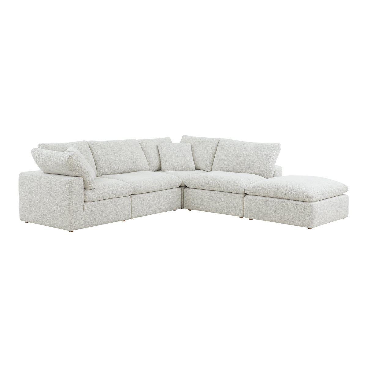 Terra Condo Dream Modular Sectional Coastside Sand, Sectional Sofa by Moe's Home, 114" width x 32" height x 114" depth View 2
