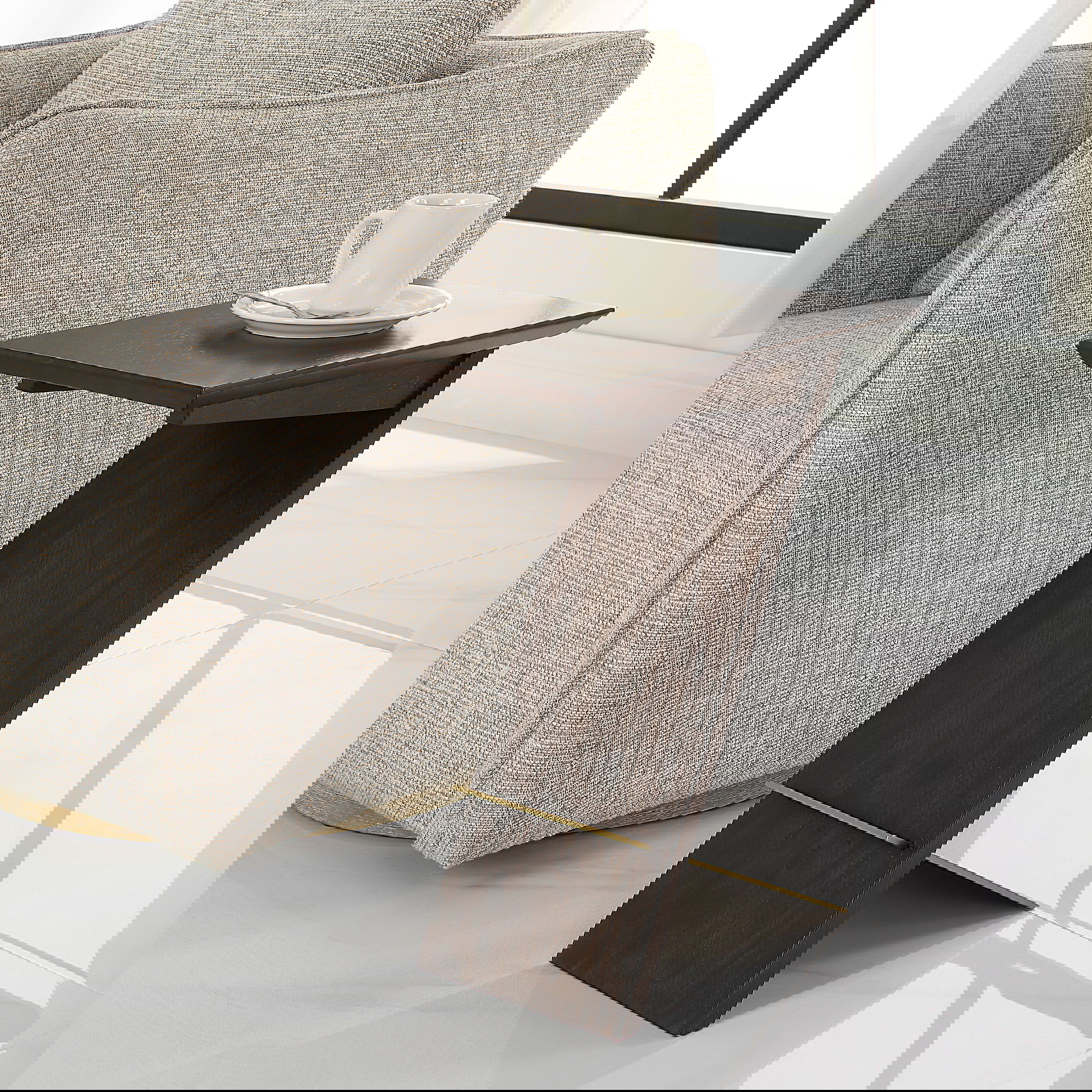 Breakthrough Modern Accent Table, Furniture by Uttermost, 17.25" width x 22" height x 11.75" depth View 2