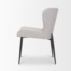 Hartt Dining Chair with Matte Black Metal Frame and Gray Fabric thumbnail 5