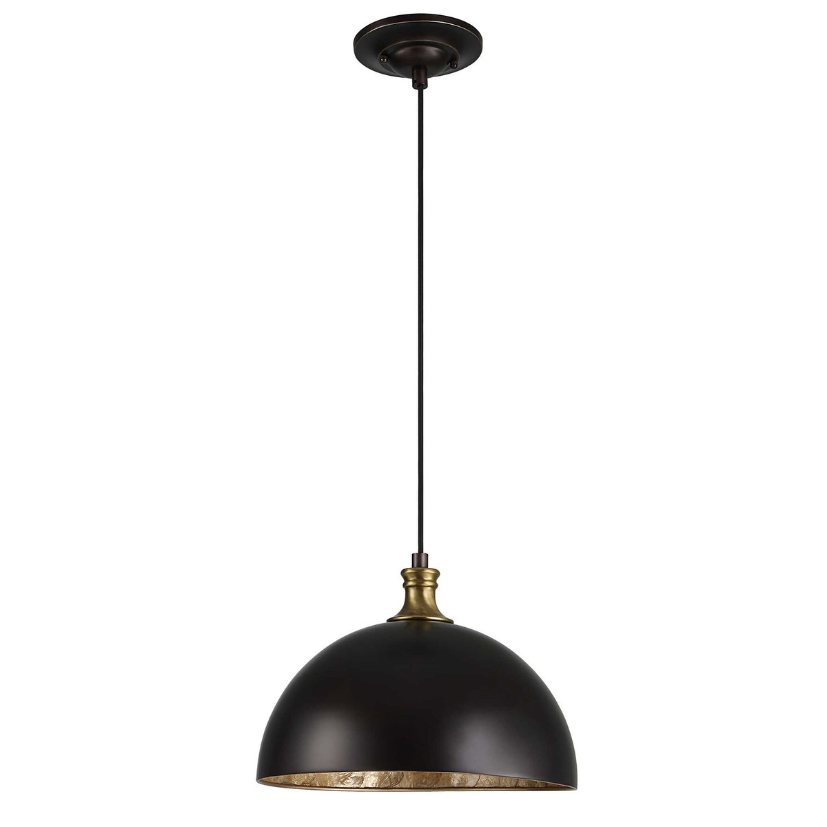 Placuna 1 Light Bronze Pendant, by Uttermost, 10.5" height x 1'3" diameter View 6