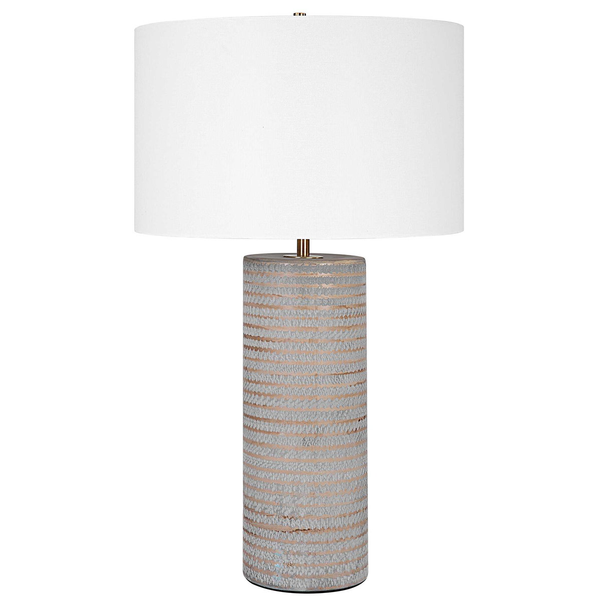 Monolith Gray Table Lamp, by Uttermost, 1'4" width x 2'4.5" height x 1'4" depth View 6