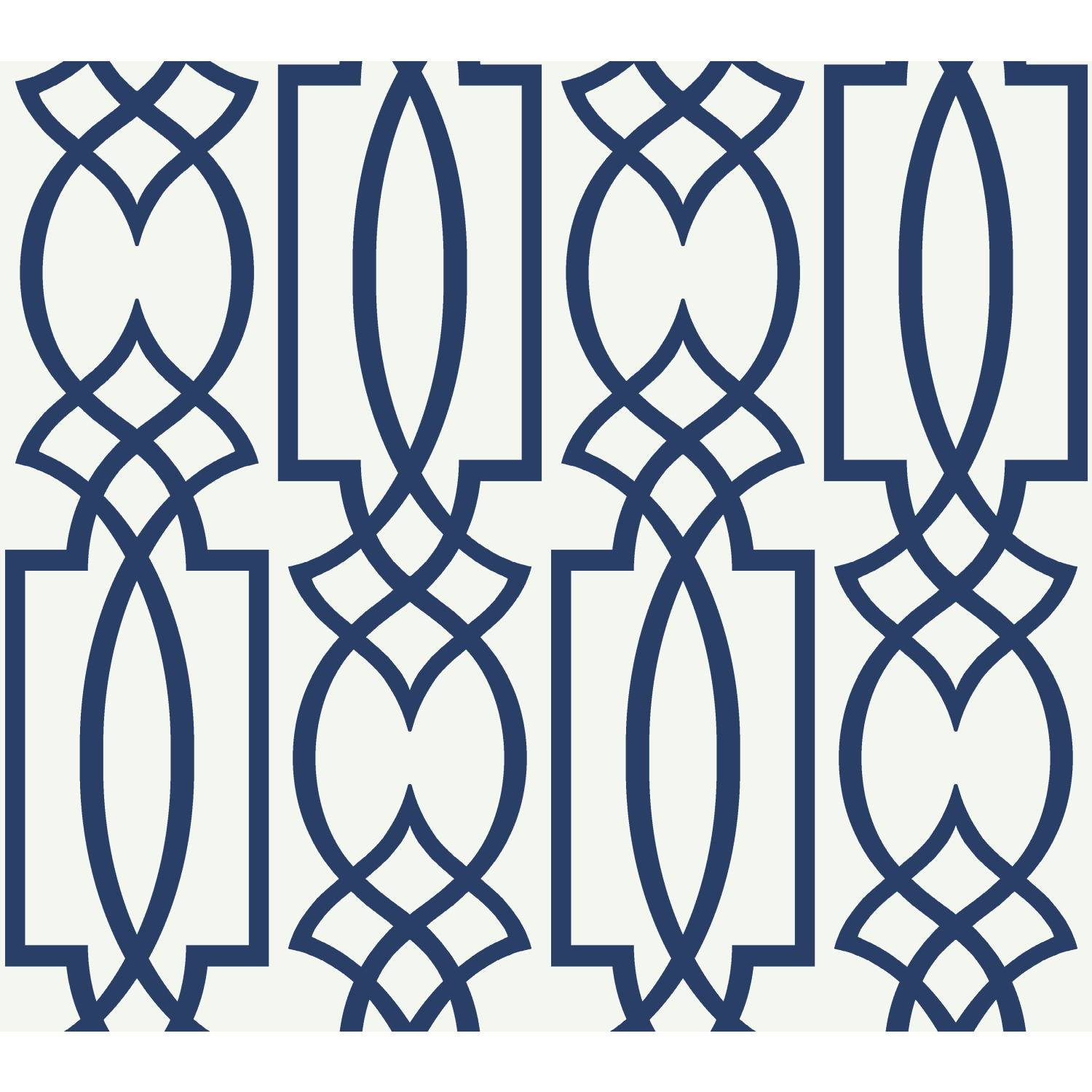 Large Lattice Blue Wallpaper, by York Wall, 27' length x 2'3" width x 0.02" depth View 1