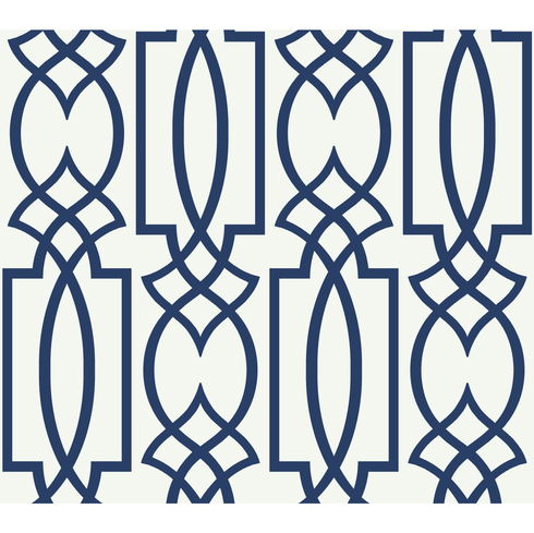 Large Lattice Blue Wallpaper