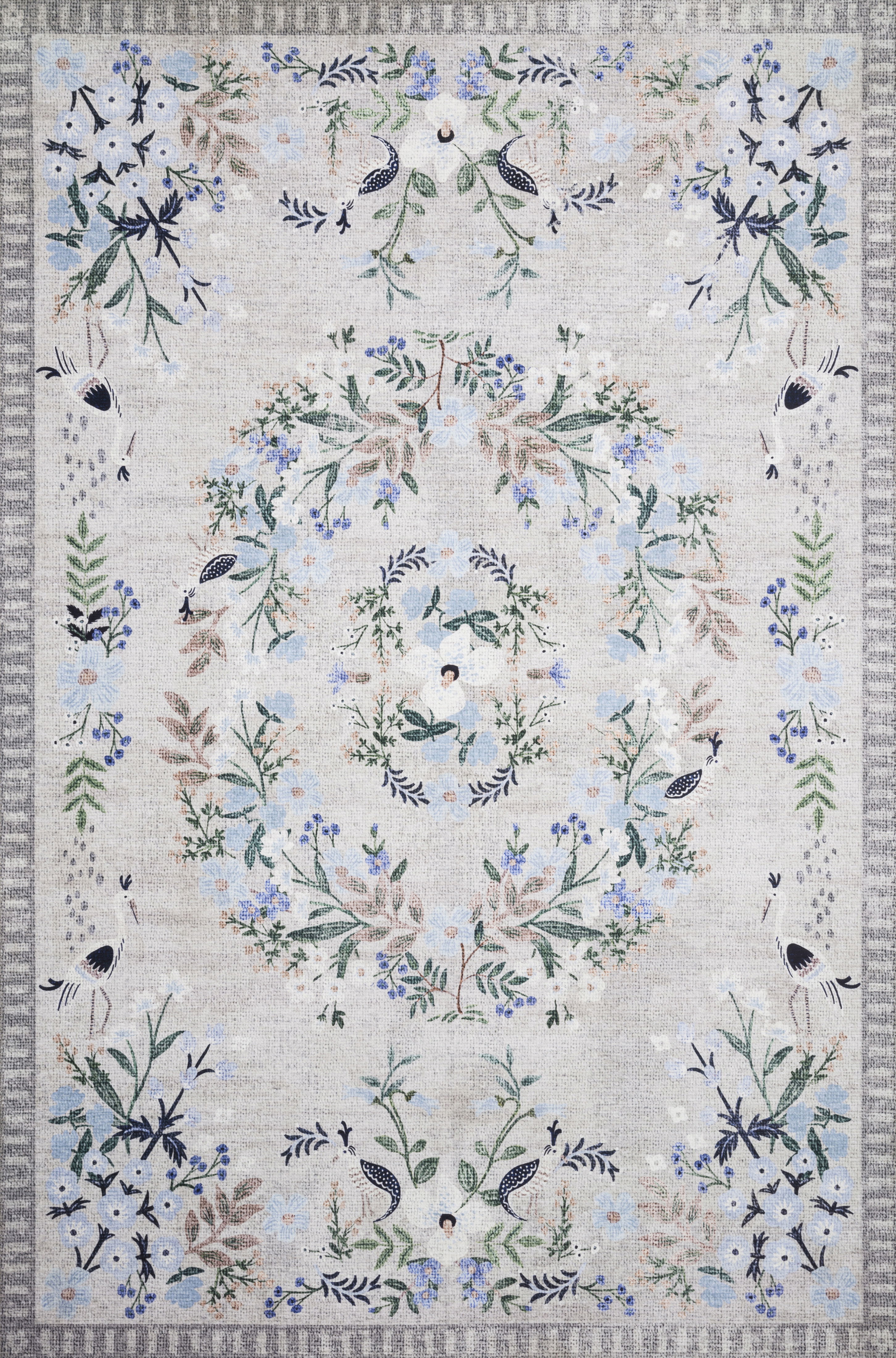 Rifle Paper Co. x Loloi Palais Rug, 3'9" length x 5'9" width