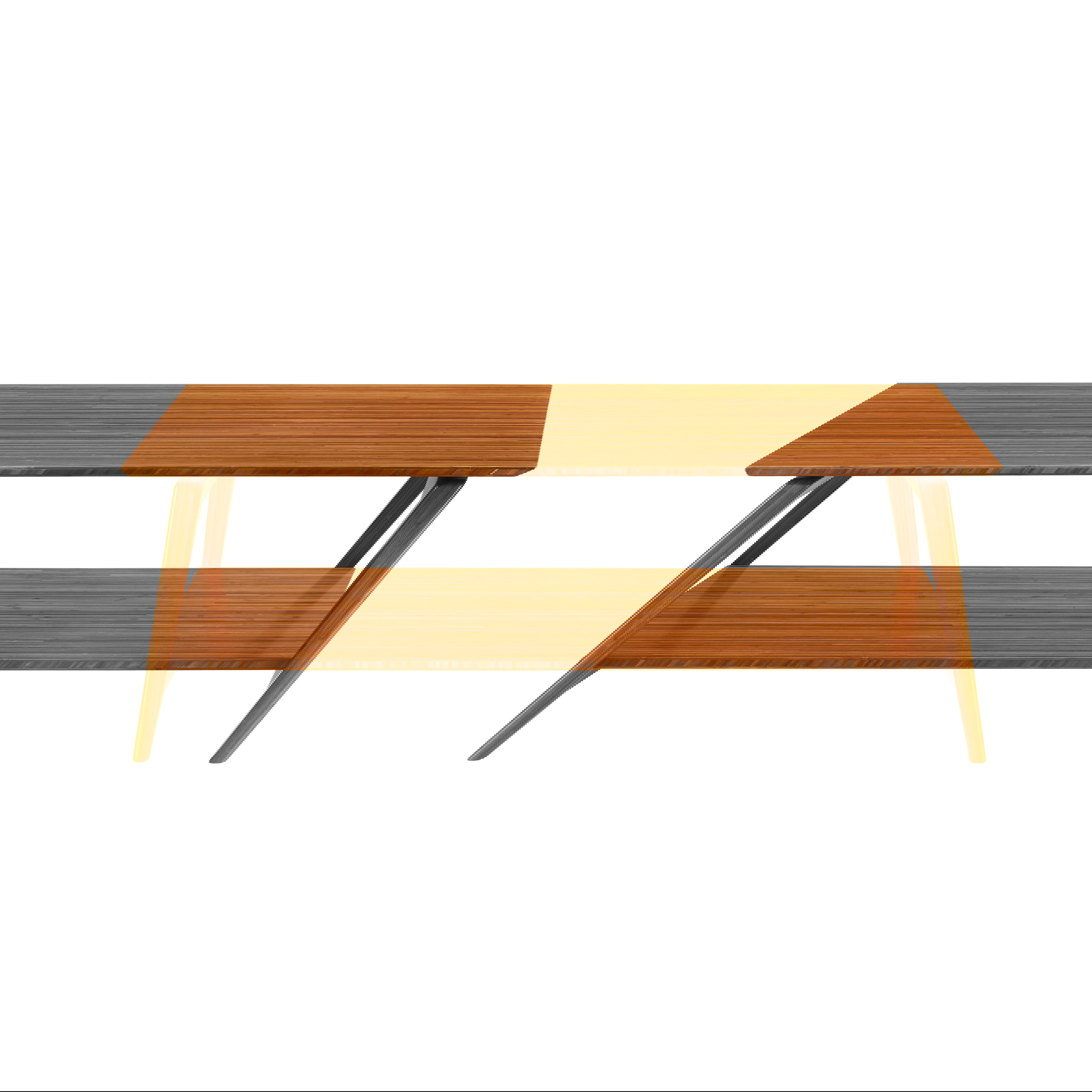 Antares Coffee Table, Amber, Living Room by Greenington, 24" length x 48" width x 17.5" height View 2