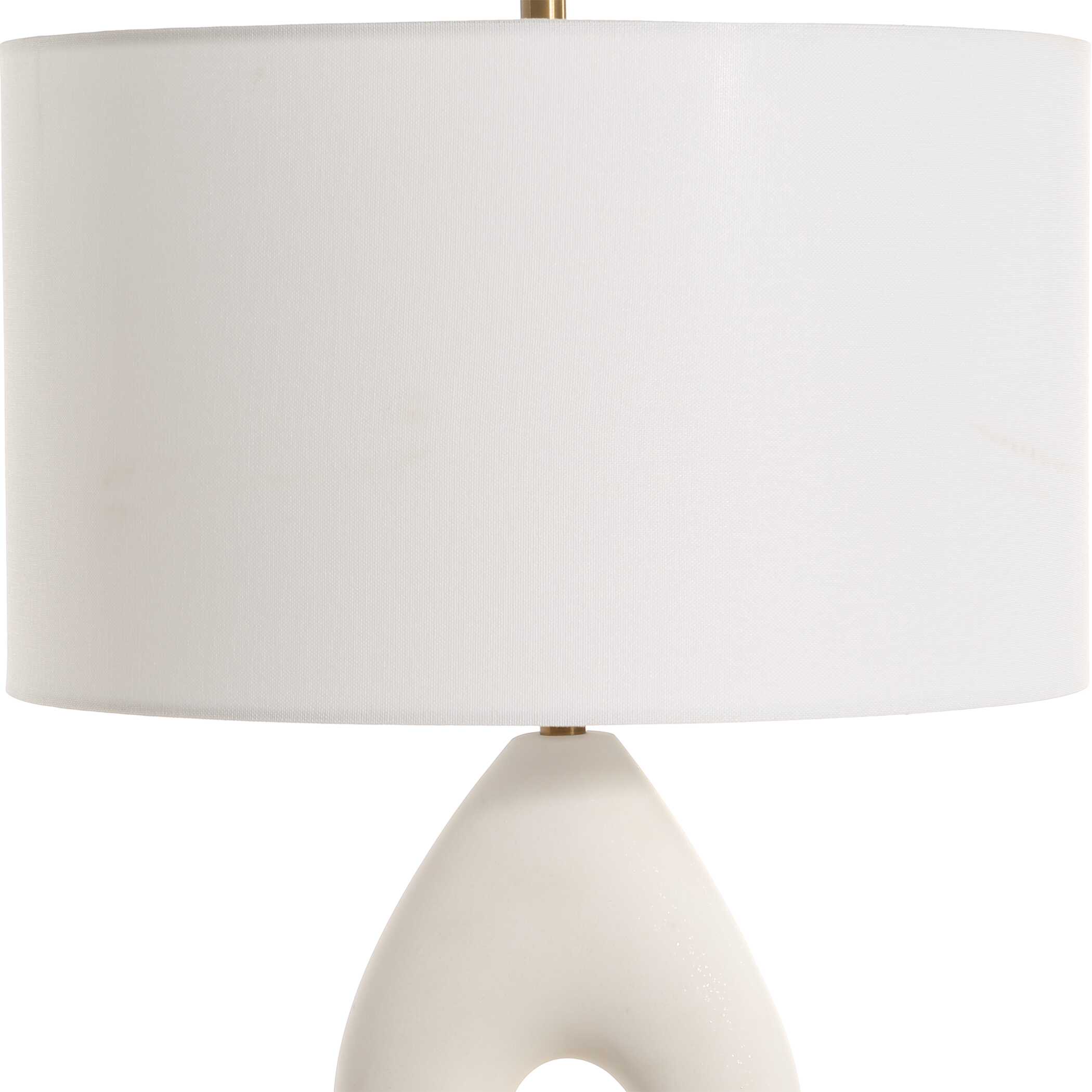 Meridian Ivory Stone Table Lamp, by Uttermost, 17" width x 29" height x 17" depth View 6