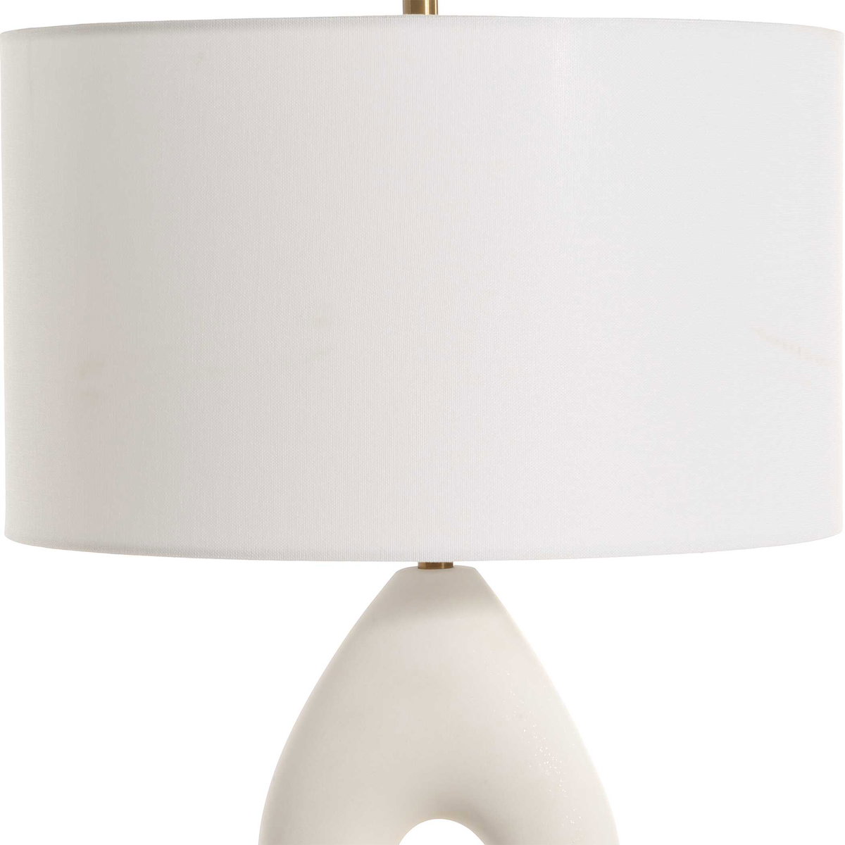 Meridian Ivory Stone Table Lamp, by Uttermost, 17" width x 29" height x 17" depth View 6