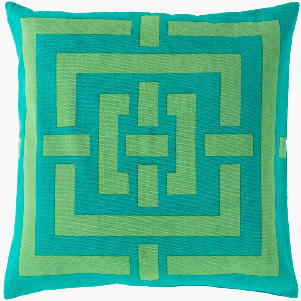 Circles & Squares Accent Pillow Down, Decorative Pillow by Surya, 20" length x 20" width