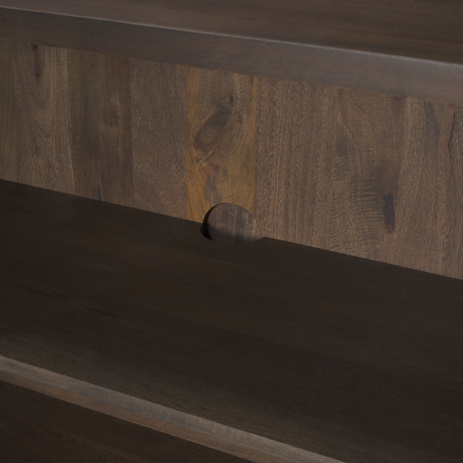 Heera Dark Brown Diamond Motif with Shelf Accent Cabinet large image 