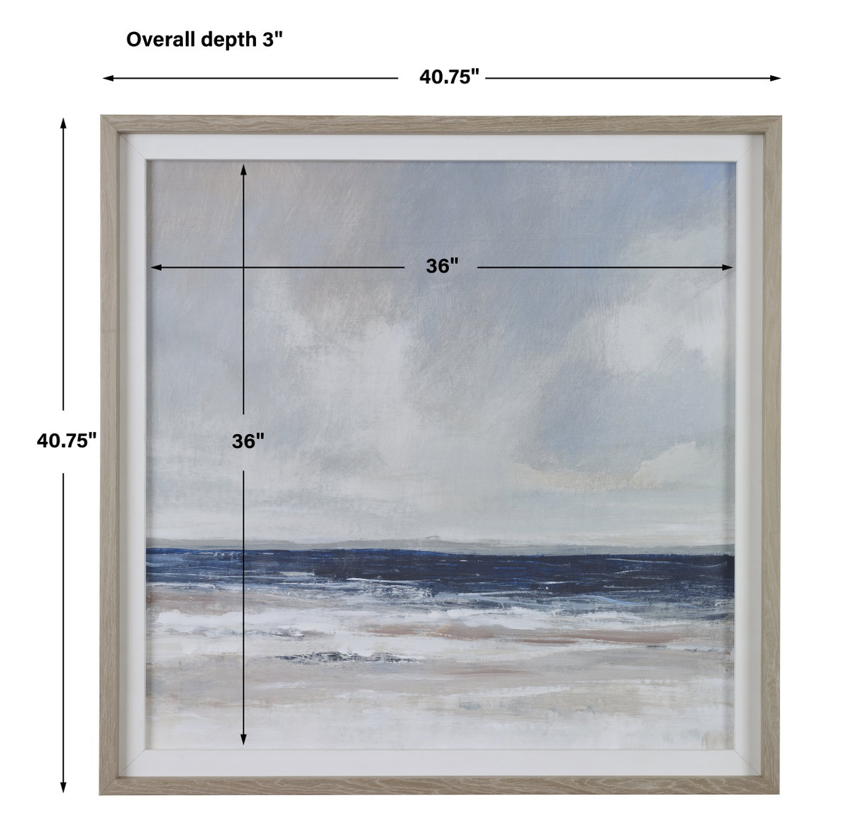 Distant Land Framed Print, Art by Uttermost, 40.75" width x 40.75" height x 3" depth View 3