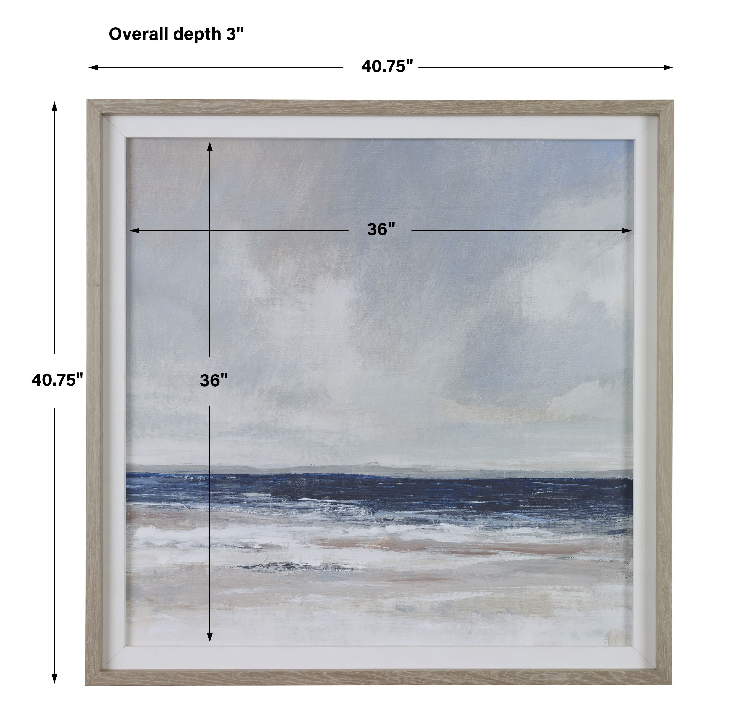 Distant Land Framed Print, Painting by Uttermost, 40.75" width x 40.75" height x 3" depth View 3