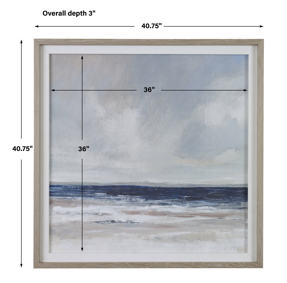 Distant Land Framed Print, Painting by Uttermost, 40.75" width x 40.75" height x 3" depth View 3