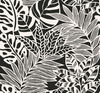 Jungle Leaves Black & White Wallpaper thumbnail 0