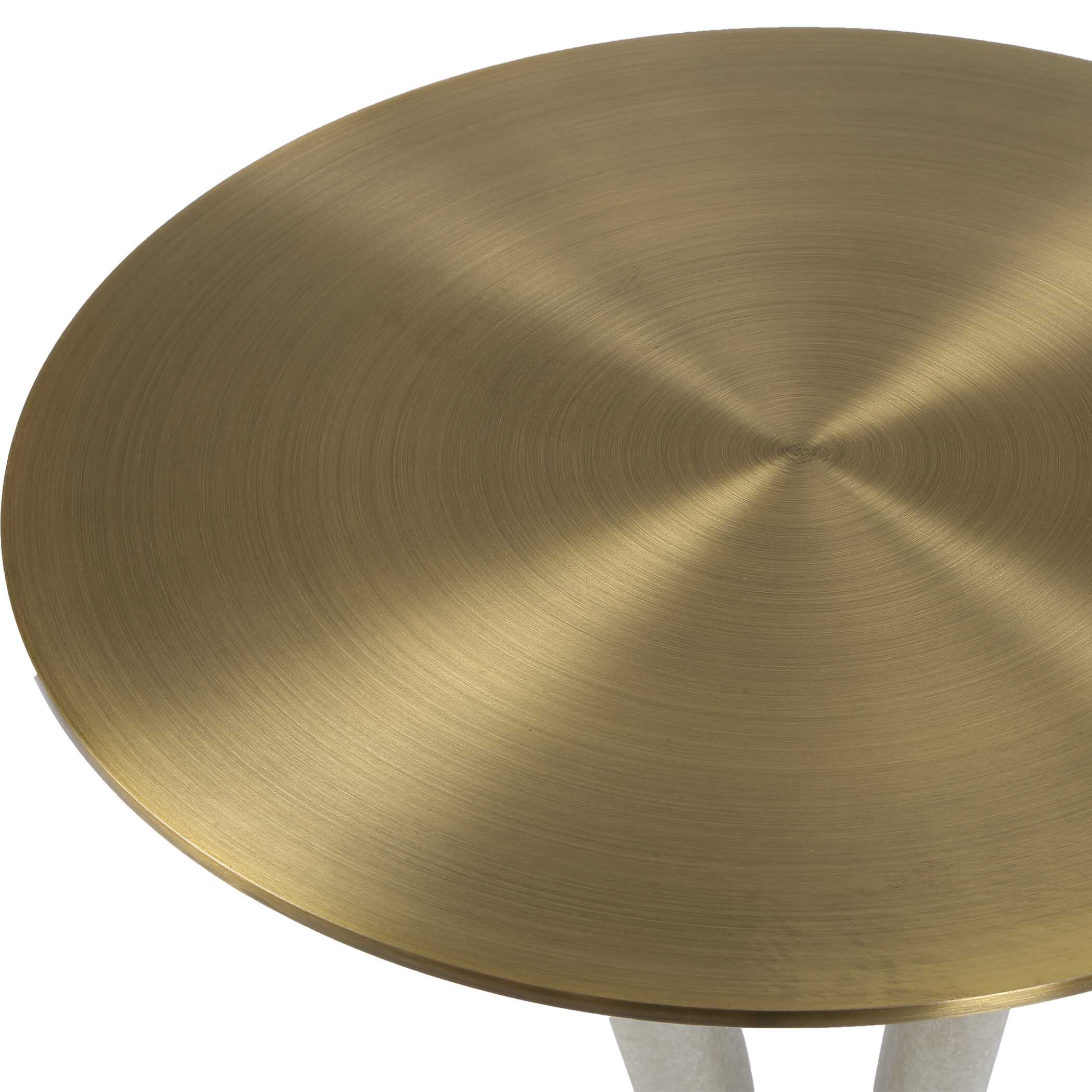 Sonia Modern Brass Accent Table, Furniture by Uttermost, 14" width x 23.25" height x 14" depth View 6