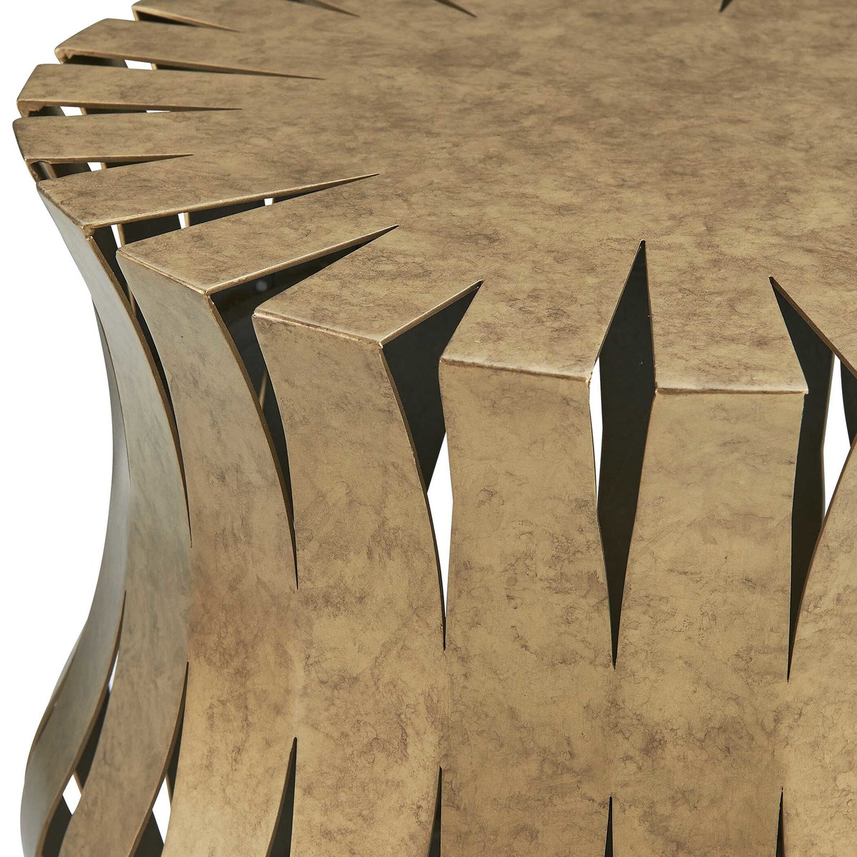 Arida Aged Gold Accent Table, Furniture by Uttermost, 12" width x 22" height x 12" depth View 5