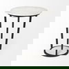 Bombola II (Large) 18L x 18W White Round Marble Top with Black Metal Frame Accent Table, Side & End Table by Mercana, 18" length x 18.11" width x 25.2" height thumbnail 6