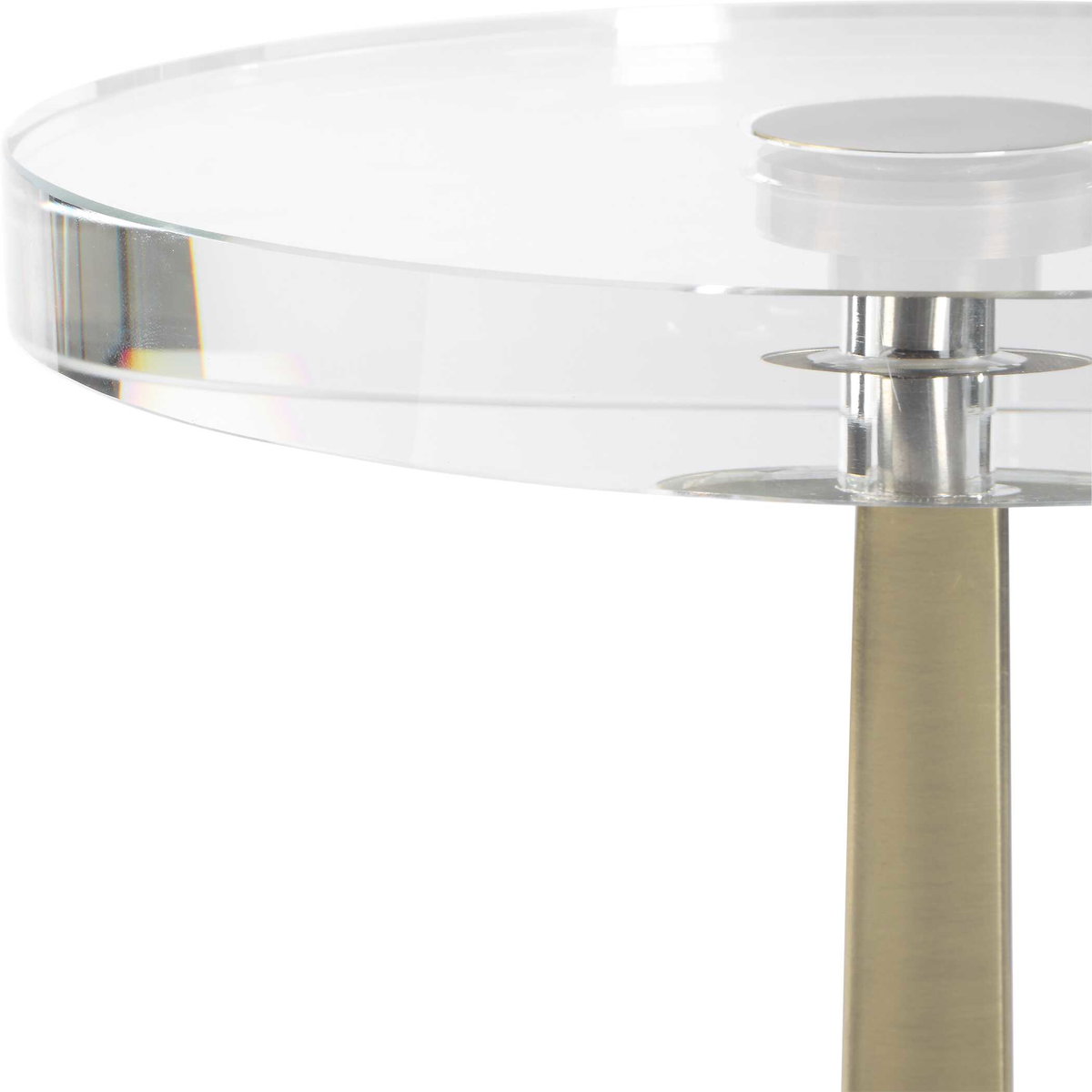 Groove Crystal Drink Table, Side & End Table by Uttermost, 10.25" width x 23.75" height x 10.25" depth View 9