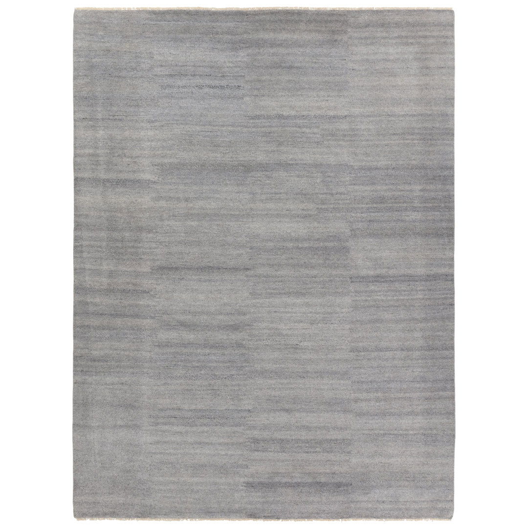 Jaipur Living Origin Hand-Knotted Solid Light Gray Area Rug (10'X14') large image 
