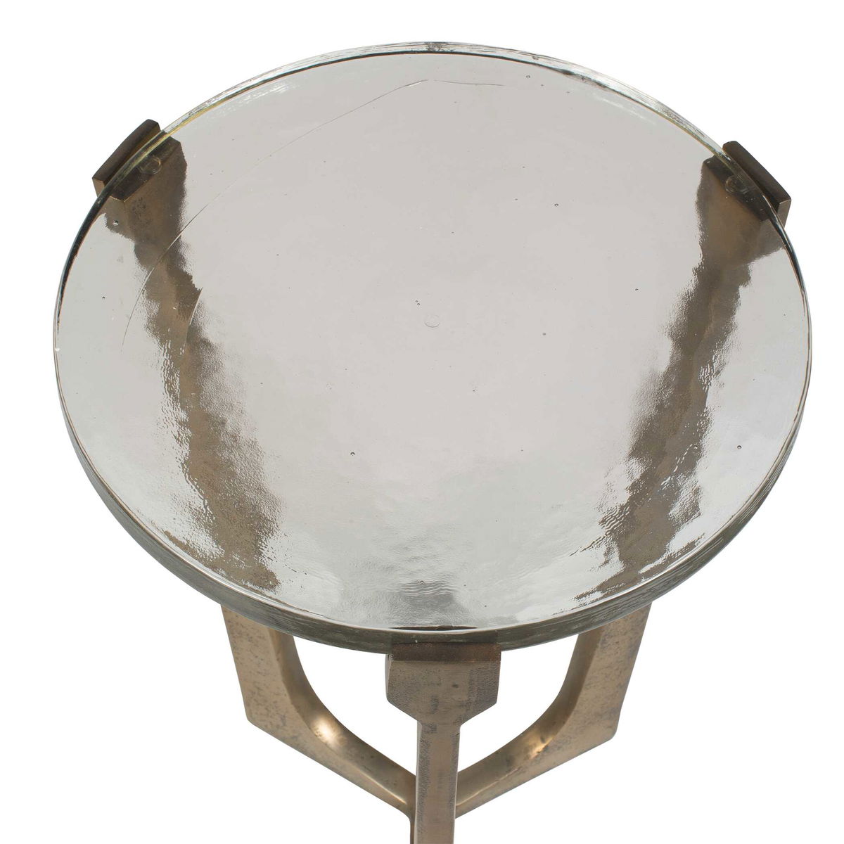 Bohdi Outdoor Brass Accent Table, Outdoor Table by Uttermost, 1'3" width x 1'10" height x 1'3" depth View 5