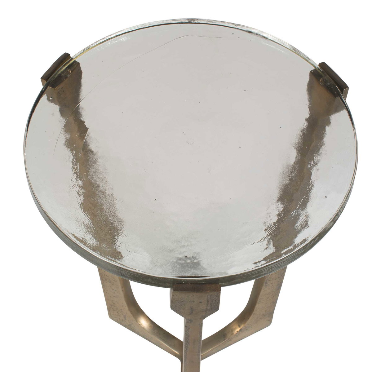 Bohdi Outdoor Brass Accent Table, Outdoor Table by Uttermost, 1'3" width x 1'10" height x 1'3" depth View 5