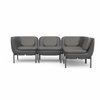 Inou Elements Modular Four-seater Sectional Sofa, Outdoor Furniture by Crescent Garden, 6'9.3" width x 2'2.4" height x 4'5.3" depth thumbnail 1