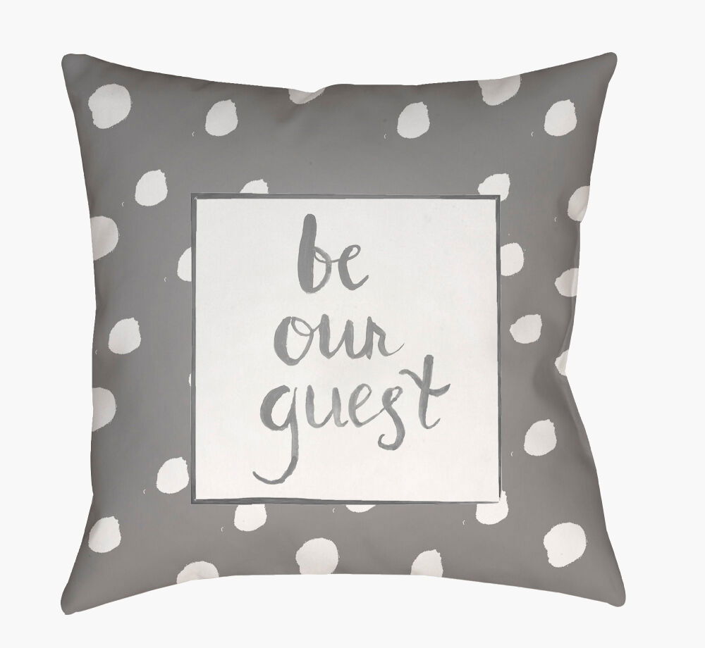 Be Our Guest Accent Pillow, Decorative Pillow by Surya, 20" length x 20" width