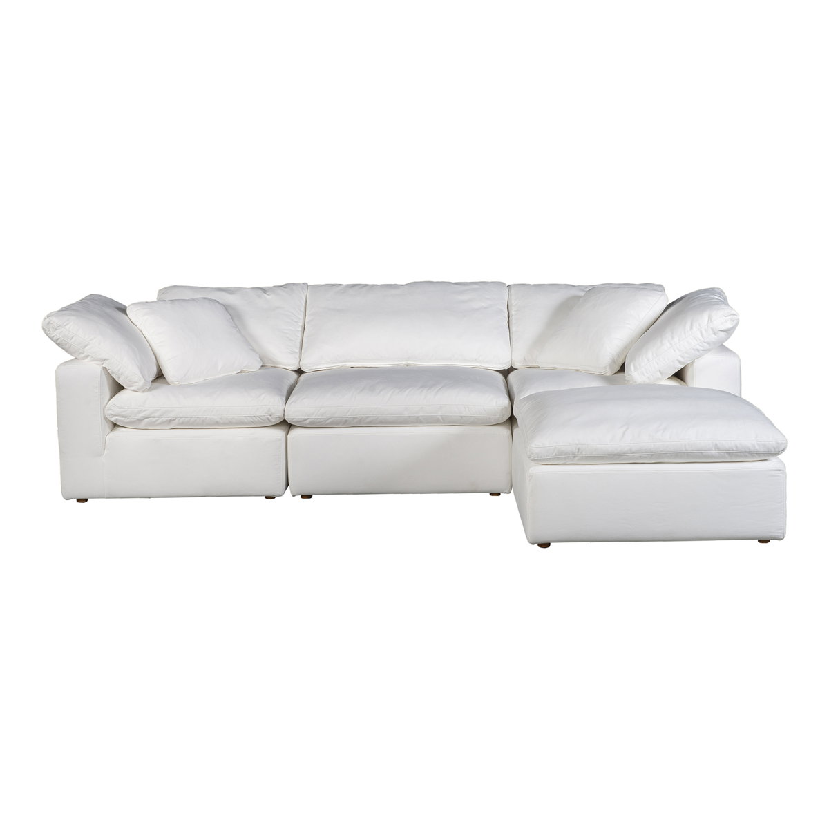 Terra Condo Lounge Modular Sectional Cream White, Sectional Sofa by Moe's Home, 114" width x 32" height x 76" depth View 1