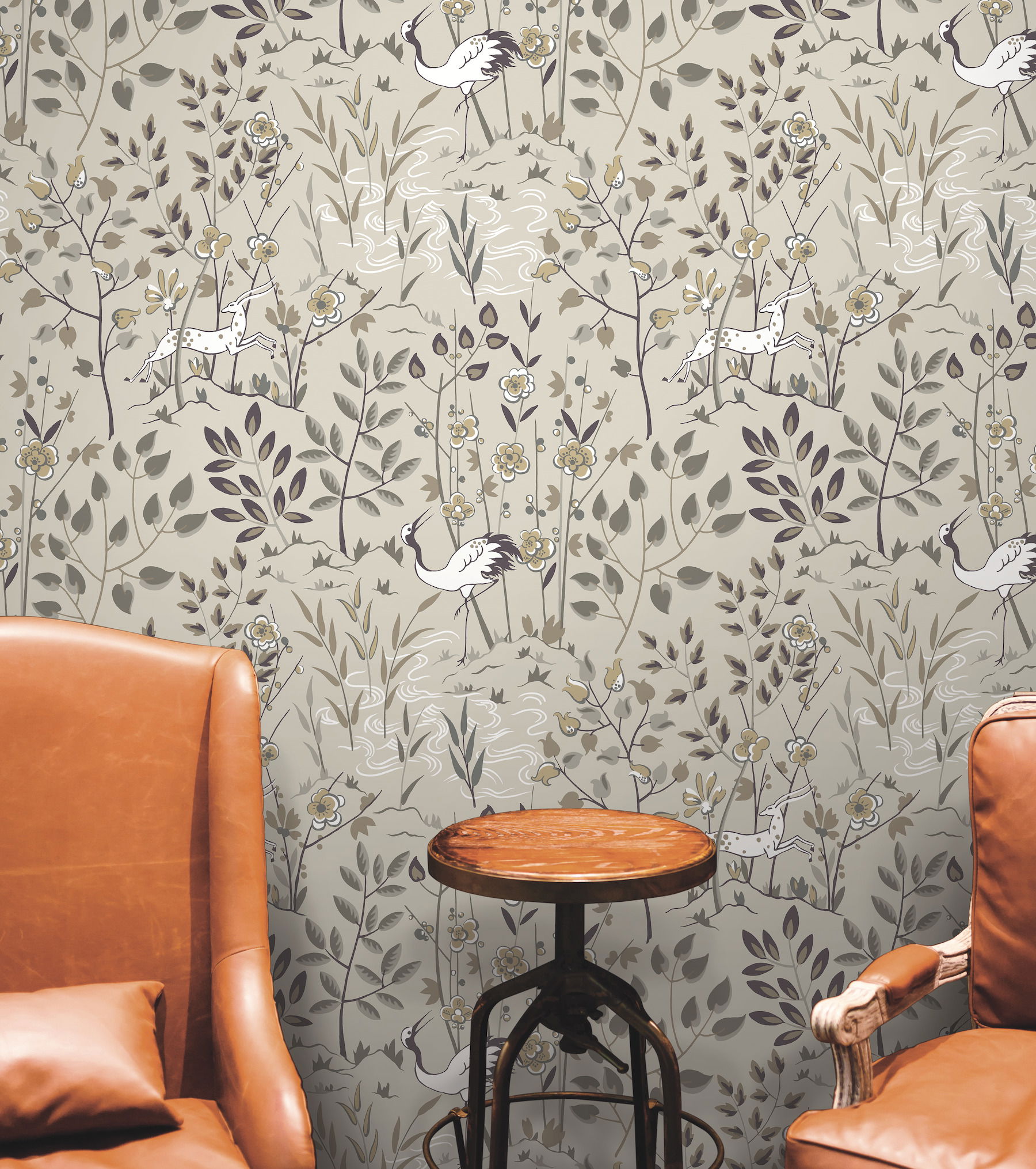 Aspen Off White Wallpaper large image 