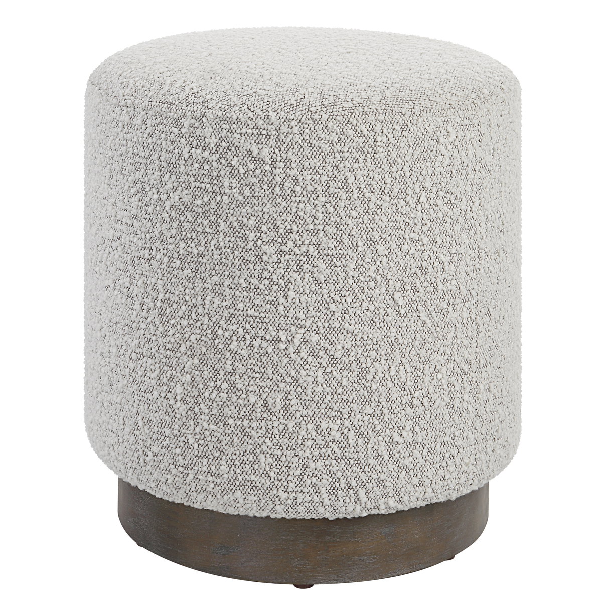 Avila Light Gray Ottoman, by Uttermost, 16" width x 18" height x 16" depth View 1