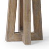 Astra Small Light Brown Wood Pedestal Base Table Candle Holder thumbnail 5