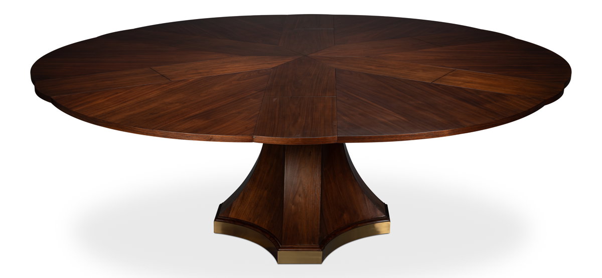 Chelsea Jupe Dining Table Large, by Sarreid, 5'6" length x 5'6" width x 2'6" height View 7